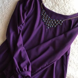 Eggplant Shift Dress